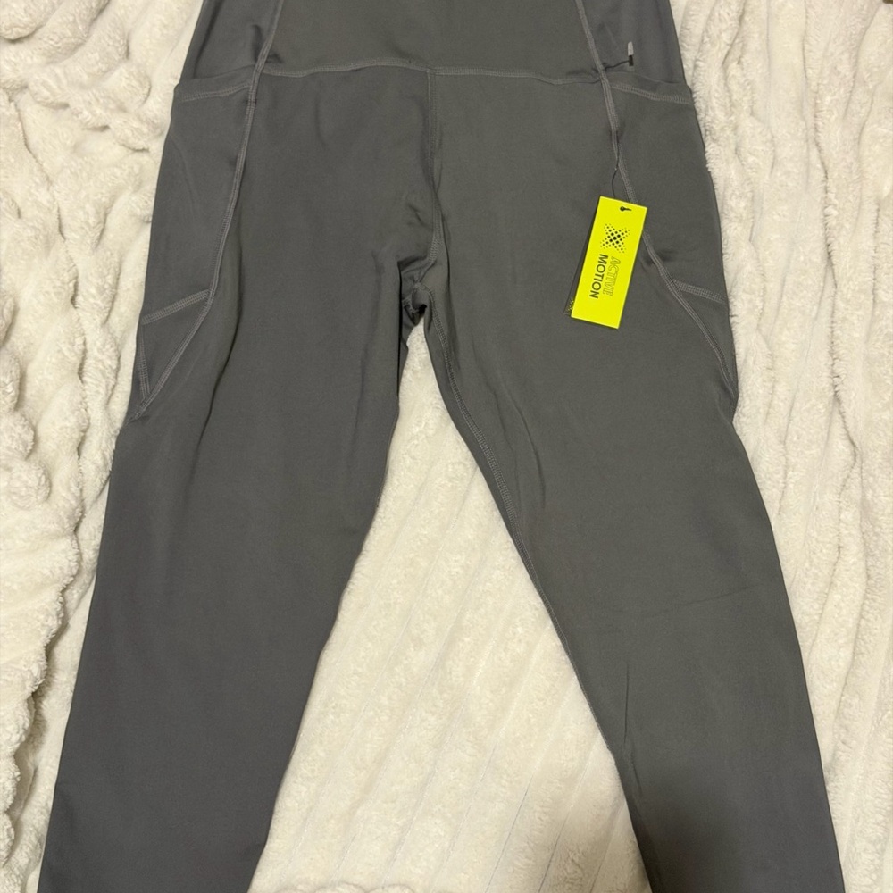 Gray High-Waisted Leggings